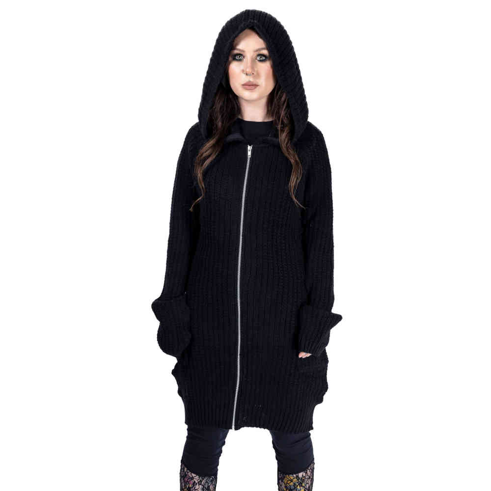 Poizen Industries - Esther Lange cardigan - Zwart